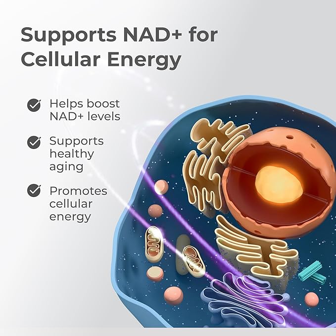 Neurogan Beta NMN (β-NMN) Supplement – 900 mg per Serving 99.6% Purity – NAD+ Precursor for Cellular Energy &amp Vitality – 90 Capsules (3-Month Supply) – Made in USA