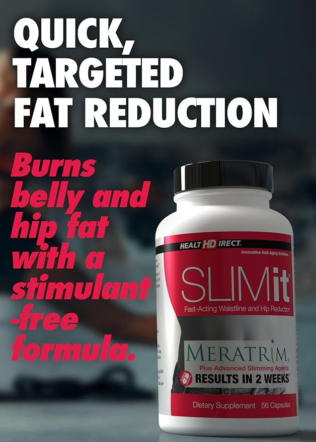 HEALTH DIRECT - SLIMit with Meratrim - Natural metabolic for Women &amp Men - Targets Fat Cells Supports Metabolic Health - 56 Capsules