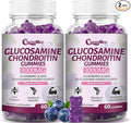 2 Packs 3000MG Glucosamine Chondroitin Gummies Extra Strength Joint Support Supplement with MSM &amp Elderberry Flexibility Antioxidant Immune Support Gummy for Adults Men &amp Women 120Cts