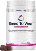 Breeder’s Edge Breed to Wean Prenatal and Postnatal Multivitamin for Dogs &amp Cats Supports Pregnant &amp Nursing Moms Supplement Provides Antioxidants Vitamins &amp Minerals 100ct for Medium