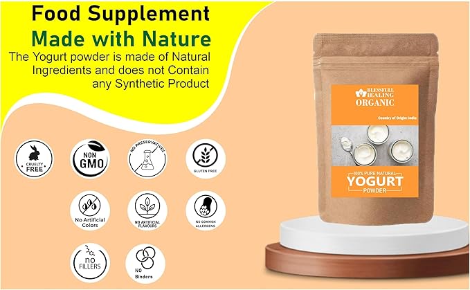 Organic Yogurt Powder 100% Pure Natural 200 Gram / 7.05 oz