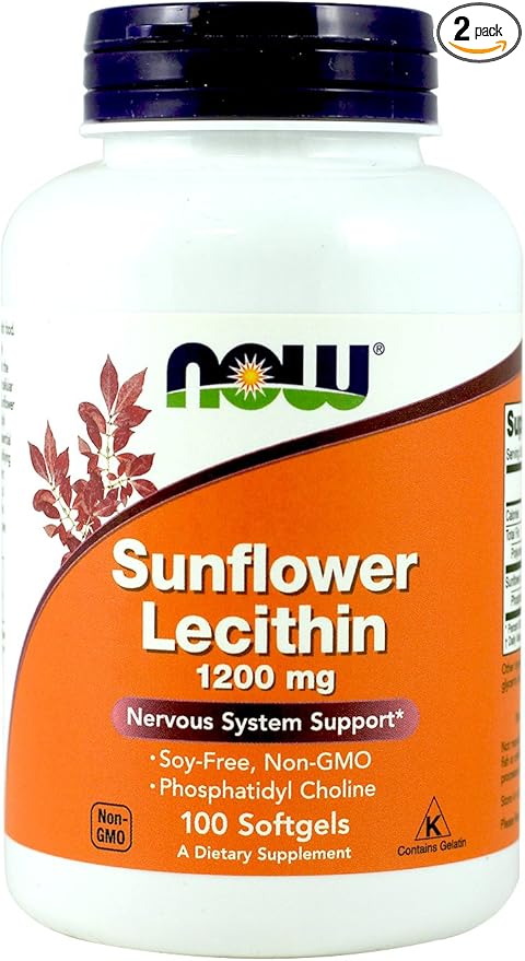 NOW Foods Sunflower Lecithin 1200 Mg Softgels 2 Pk