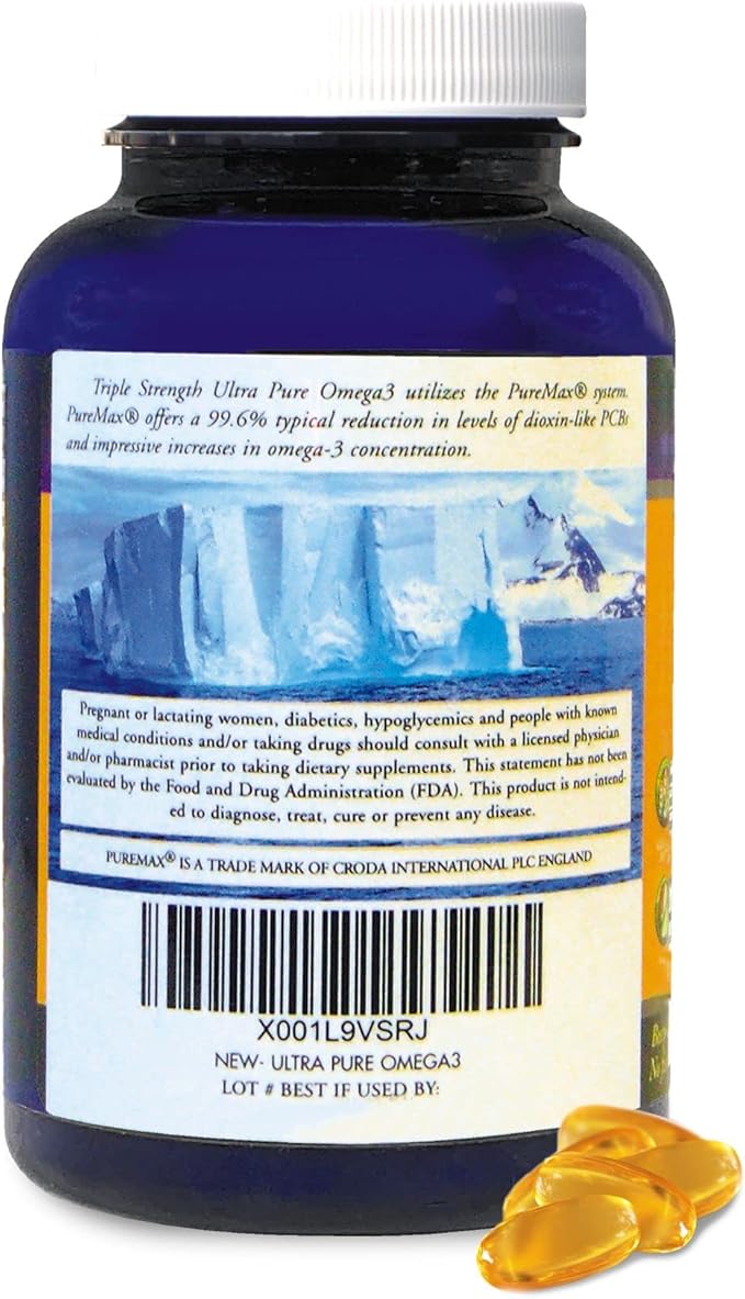 Omega 3 DPA Fish Oil 2900 Milligrams Triple Strength Ultra Pure Concentrated EPA-DPA-DHA SoftGels - 30 Servings