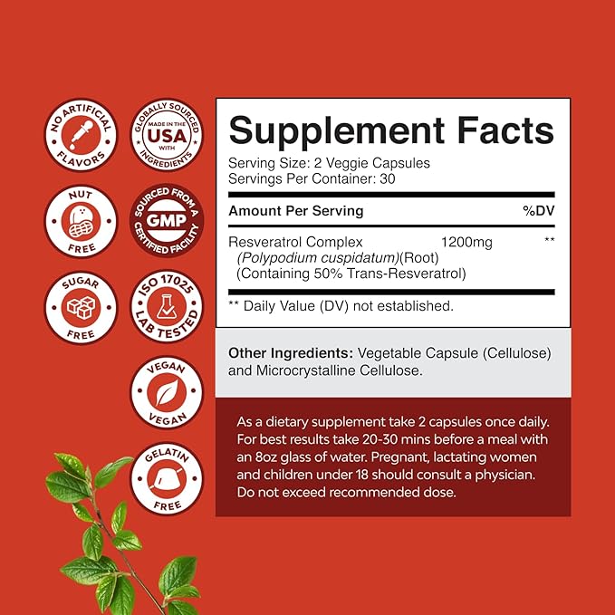 Bundle of Anti Aging Trans Resveratrol and Pure Selenium Thyroid Support Supplement - Natural Joint Support Supplement - Natural Immune Booster for Adults