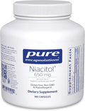 Pure Encapsulations Niacitol 650 mg | Hypoallergenic No-Flush Niacin to Support Digestion Hormone Synthesis and Tissue Formation | 180 Capsules