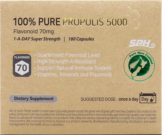SPH 100% Pure Propolis 5000 Flavonoid 70mg 180 Capsules (1)