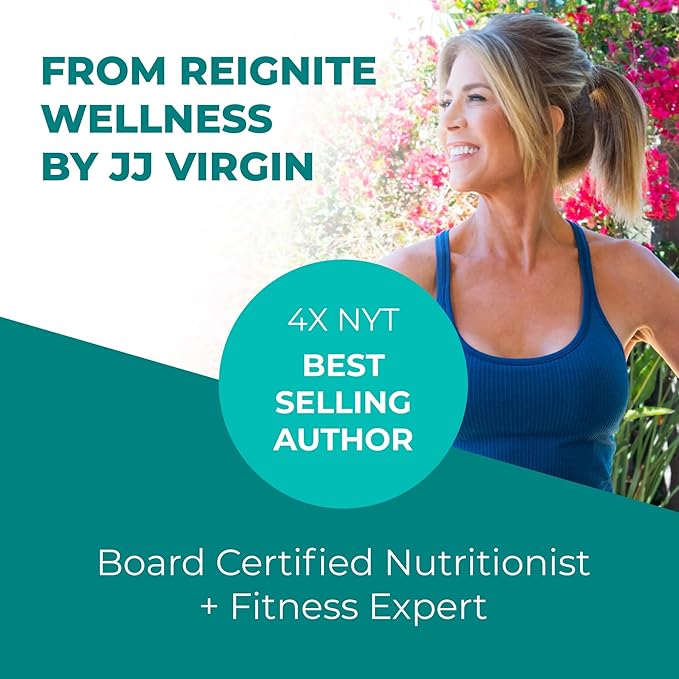 Reignite Wellness by JJ Virgin | Protein First Enzymes | Betaine HCI with Pepsin &amp Enzyme Supplement | Support for Gut Health Digestion Occasional Bloating &amp Gas | 60 Capsules