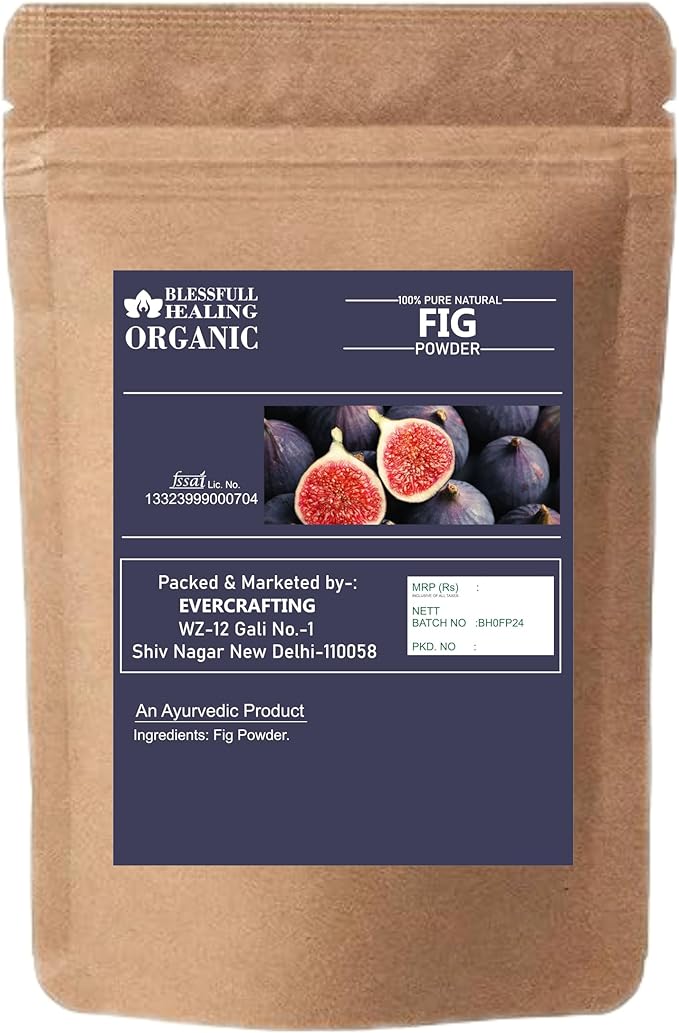 Blessfull Healing Organic Fig Powder 100% Pure Natural 100 Gram / 3.52 oz