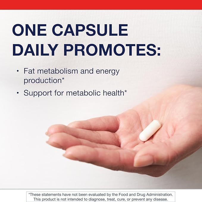 Metagenics L-Carnitine - Amino Acid Supplement for Fat Metabolism &amp Energy Support* - 500 mg L-Carnitine L-Tartrate - Non-GMO Gluten-Free Vegetarian - 30 Capsules