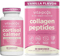 VITA-PCOS Cortisol Supplement &amp Collagen Peptides Protein Powder Bundle for Women – Promotes Energy Endocrine Hair Skin Nails &amp Weight - Rhodiola Rosea Ashwagandha Inositol Turmeric – 2