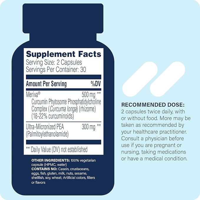 Enzyme Science Pea + Turmeric Curcumin Supplement for Physiological Support Helps Support Nervous Immune &amp Muscular Systems - 60 Capsules