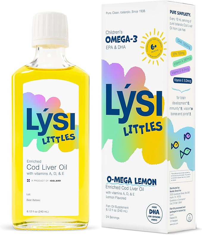 LYSI Liittles Childrens's Omega Lemon Cod Liver Oil 8.12 OZ