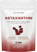 Astaxanthin 12mg Antioxidants Supplement – Natural Microalgae Source – Lipid-Based Softgel for Enhanced Absorption – Cognitive Vision &amp Joint Support – 30 Softgels (Pack of 1)