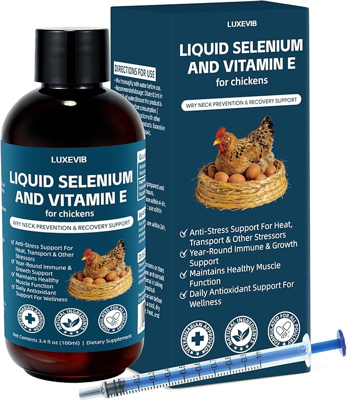 E+S Poultry Vitality Formula | Selenium for Chickens and All Poultry | Nutrient Support Liquid for Energy Balance and Mobility | Feed Mix Additive for Healthy Growth3.4 fl oz