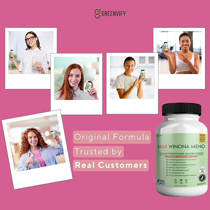 Winona Max Premium Menopause Support 40 Billion CFU Probiotic 90 Capsules Hormone Balance and Hot Flash Relief (2)