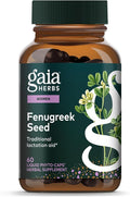 Gaia Herbs Fenugreek Seed - Helps Support Healthy Lactation &amp Breast Milk Production* - Made with Fenugreek Seeds - 60 Vegan Liquid Phyto-Capsules (20 Servings)