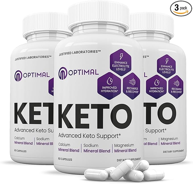 Justified Laboratories Optimal Keto - 60 Capsules Pack of 3 - Ketogenic Support from Apple Cider Vinegar Extra Virgin Olive Oil Green Tea Leaf Vitamin C &amp Vitamin D3 - 90 Servings