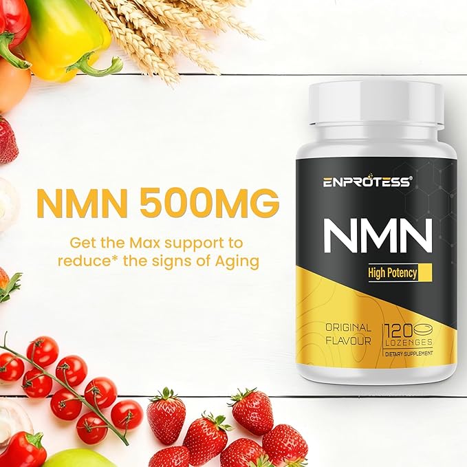 Sublingual NMN 500mg Max Absorbency &amp Fast-Acting NMN Supplement（120-Day Supply） 99% Pure NMN (Nicotinamide Mononucleotide) for NAD Cell Immune Energy Muscle Anti-Aging Longevity 120 Loze