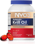 NYO3 1500mg Krill Oil Omega 3 Supplement Senior's Top Choice High Content EPA DHA &amp High Absorption Pure Antarctic Krill Oil with Astaxanthin and 56% Phospholipids Laboratory Tested90 Softgels