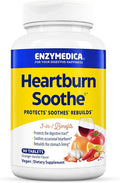 Enzymedica Heartburn Soothe Chewable Supplement - Natural Reflux &amp Stomach Lining Support Balances pH Levels with Alginate Fast-Acting Acid Support for Digestive Health Vanilla Orange - 90 Tabl