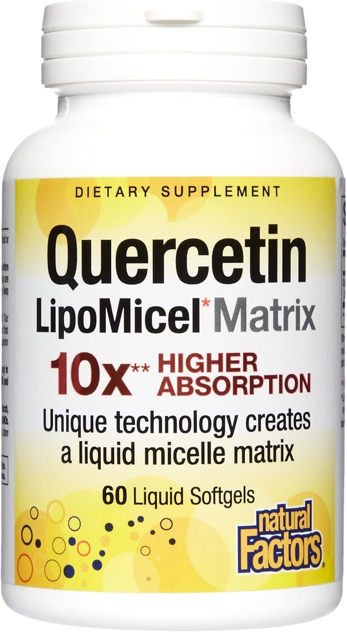 Natural Factors Quercetin LipoMicel Matrix for Superior AbsorptionGel 60 Count