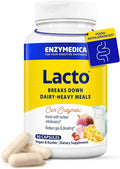 Enzymedica Lacto Digestive Enzymes for Men &amp Women - Lactose Intolerance Support Supplement with Lactase Enzyme Breaks Down Dairy Heavy Meals Helps Reduce Gas &amp Bloating Gluten Free - 90 Ca