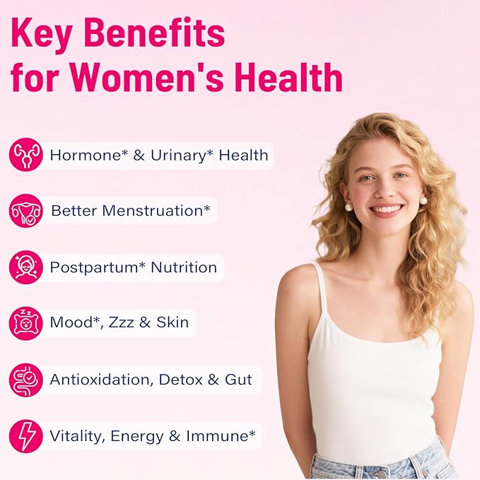 12-In-1 Beef Organ Supplement for Women - Beef Liver Uterus Kidney Heart Pancreas 5 Vitamins &amp 2 Herbs Hormone Balance Menstruation Energy Immune - 100% Grass Fed Pasture Raise - 120 Cap