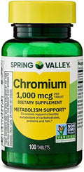 Chromium Metabolism Support Dietary Supplement Tablets 1000 mcg 100 Count