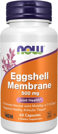 NOW Foods Supplements Eggshell Membrane (A Unique Biological Matrix Composed of Major Joint Constituents) 500 mg 60 Veg Capsules
