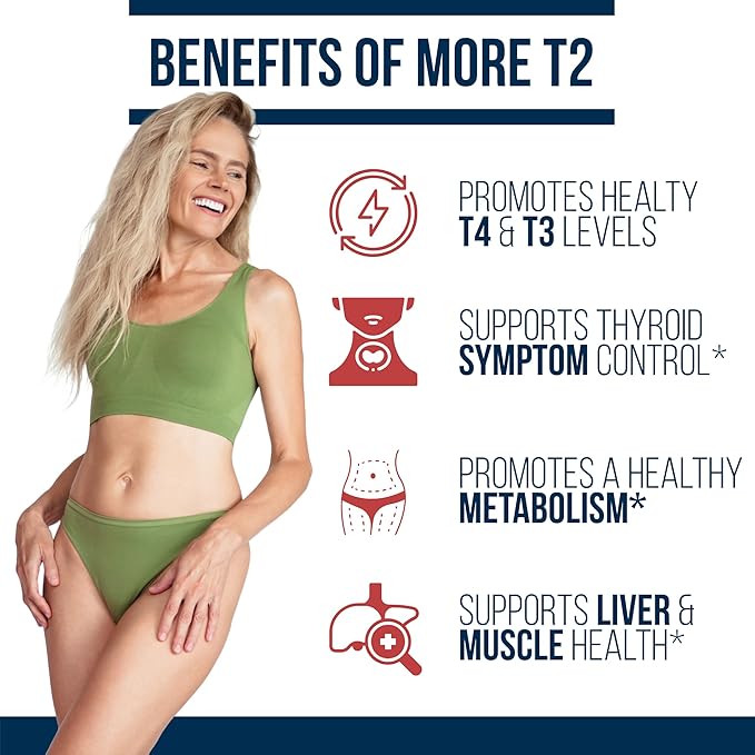 Dr. Westin Childs Essential T2 - T2 Thyroid Support Supplement with Bio-Identical 35 Diiodo-l-thyronine for Hypothyroidism Hashimoto's Thyroidectomy &amp Rai Non GMO 60 Day Supply
