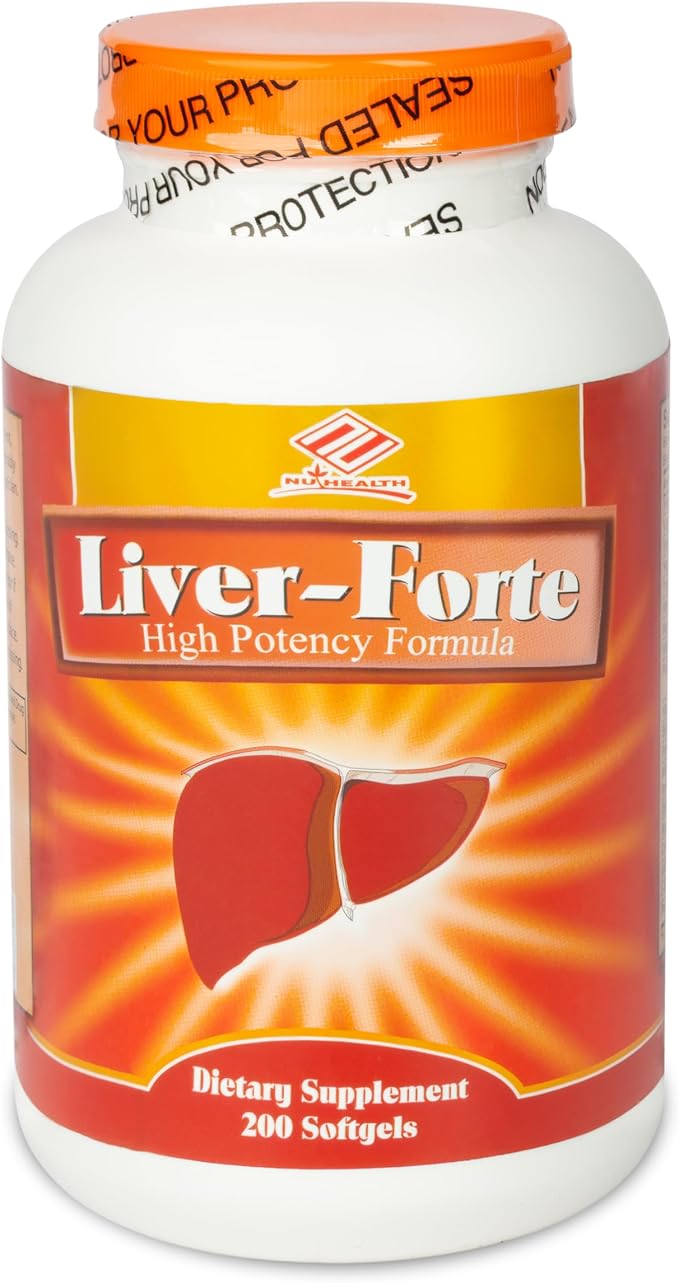 Nu-Health Liver Forte – Milk Thistle Extract with Antioxidants &amp Herbal Blend – Supports Liver Health Detox &amp Metabolism – 200 Softgels