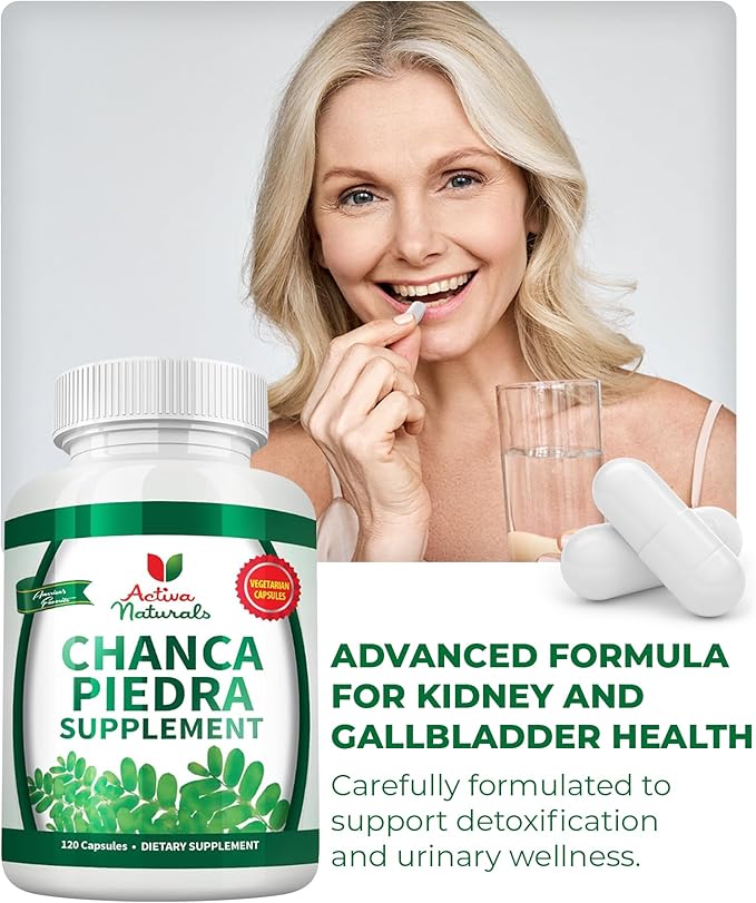 Chanca Piedra 500mg - 120 Plant-Based Capsules - Phyllanthus Niruri Herb Extract for Kidney &amp Gallbladder Support - Natural Urinary Tract Wellness - Non-GMO Made in USA