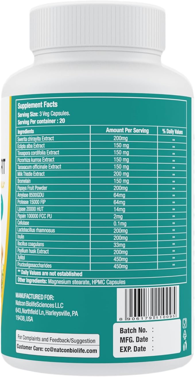 Digestive Support Capsules | Advance Digestive Supports Formula with Probiotics Digestive Enzyme and Phyto Extract | Gut Health (Pack of 3)