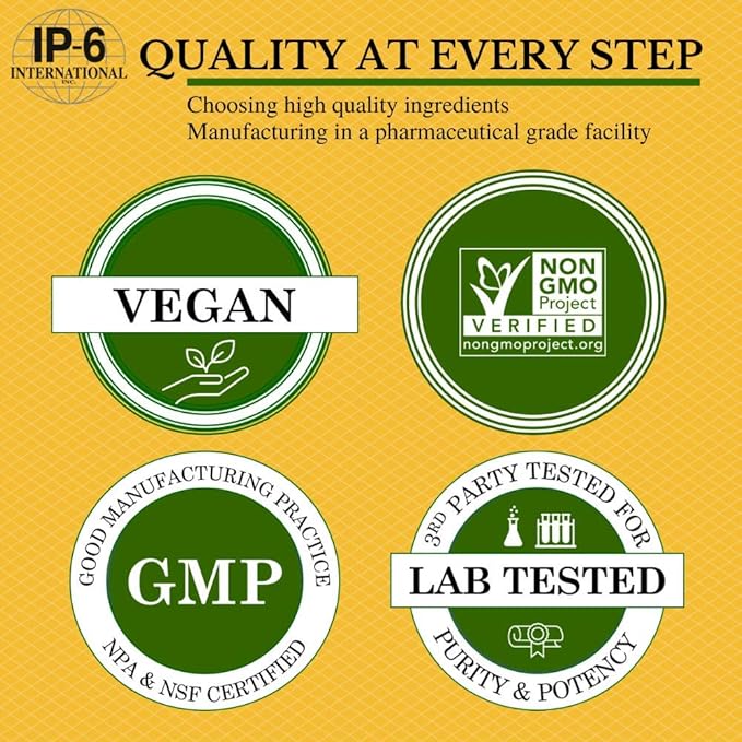 IP6 Gold IP-6 &amp Myo-Inositol Unflavored Powder 308 gm - Inositol Hexaphosphate Supplement - Vegan Non GMO Gluten Free