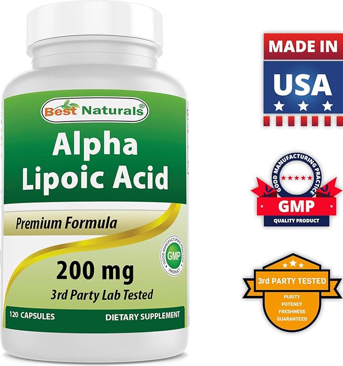 Best Naturals Alpha Lipoic Acid 200 Mg &amp Acetyl L-Carnitine 500 Mg