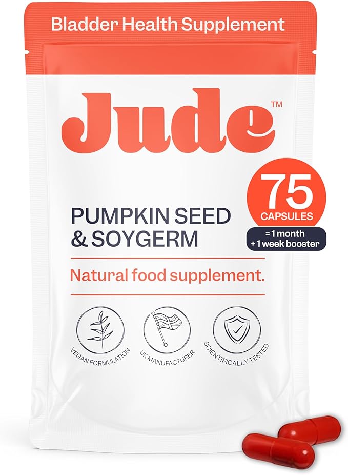Jude Bladder Control Supplements for Women | Overactive Bladder Support Pills to Reduce Leakage and Incontinence | Day and Night Tablets with Go Less for Frequent Urination Nocturia OAB | 75 Count