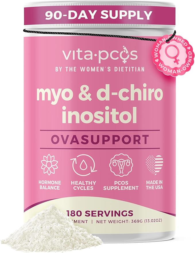 VITA-PCOS Myo-Inositol &amp D-Chiro Inositol Supplement for Women – 90 Day Supply Fertility Supplements for Women PCOS Supplements OvaSupport with 40:1 Ratio MyoInositol 2000mg &amp D-Chiro 50mg