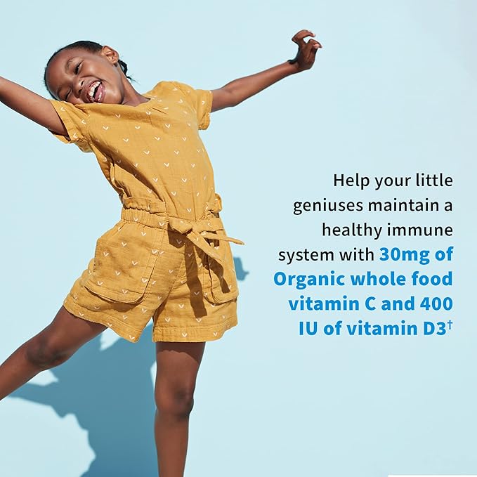 Garden of Life Dr. Formulated Probiotics Organic Kids+-Digestive Health Support-Prebiotic Fiber&ampVitamins C&ampD-Supports Immune Function-Shelf Stable-Strawberry Banana30 Yummy Chewables(Pack of