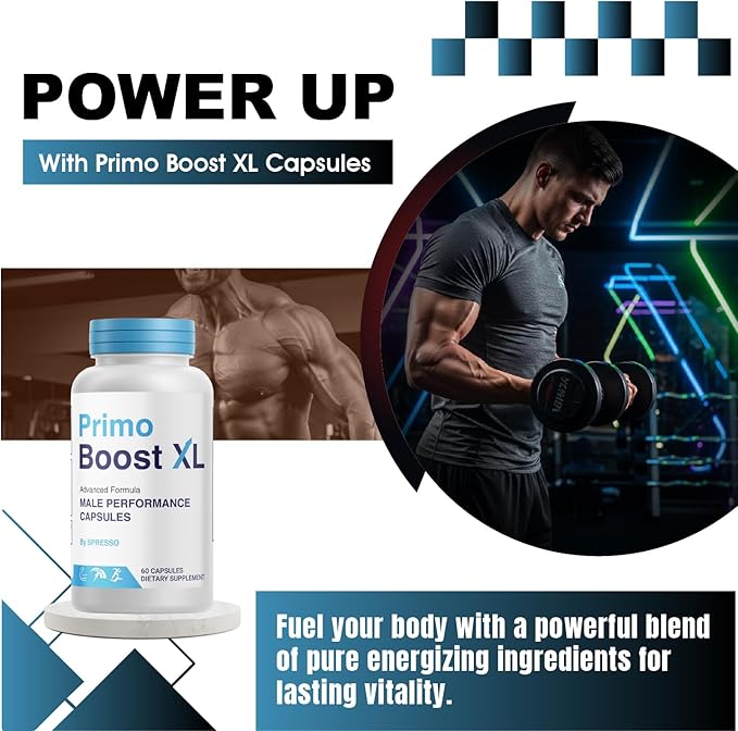 (2 Pack) Primo Boost XL Capsules Advanced PrimoBoost XL Daily Wellness Formula for Maximum Strength &amp Overall Well Being Official Primo BoostXL Supplement Reviews (120 Capsules)
