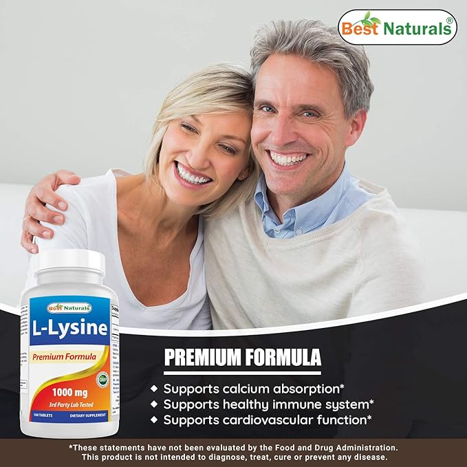 Best Naturals L-Lysine 1000mg &amp Vitamin C 1000 mg