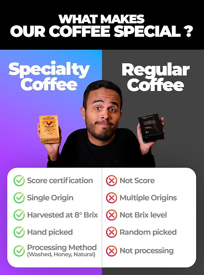 Surpride Specialty Coffee - Whole Bean - Colombian Arabica Coffee with Fruity Flavors &amp Cocoa Nibs Aromas - 454g