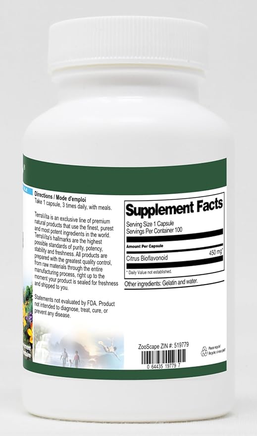 Citrus Bioflavonoid - 450 mg (100 Capsules ZIN: 519779)