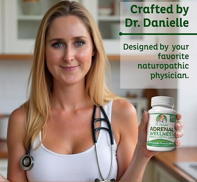 Adrenal Wellness Ashwagandha &amp More - Organic Mind Body Support by Dr. Danielle 120 Capsules