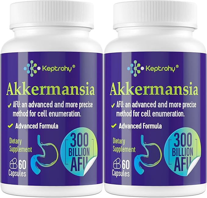 300 Billion AFU Akkermansia Probiotic for Women &amp Men Akkermansia Muciniphila for More Akkermansia Production Digestive Gut &amp Immune Gut Digestive Lining Function 120 Count