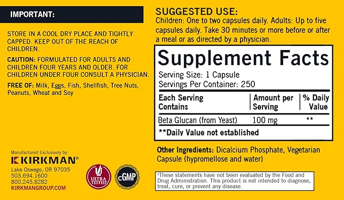 Hypoallergenic Beta Glucan (13/16) by Kirkman