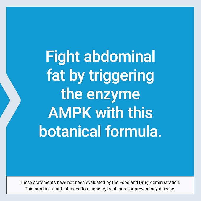 Life Extension AMPK Metabolic Activator* Hesperidin G. pentaphyllum Fight unwanted Belly Fat Target Overall Fat Gluten-Free Vegetarian 1-Daily Non-GMO 30 Tablets
