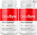 (2 Pack) Circusync Capsules Official Circu Sync Blood Health Support Pills with All Natural Ingredients Advanced Health &amp Wellness Formula with Premium Vitamins for Women &amp Men (120 Capsules