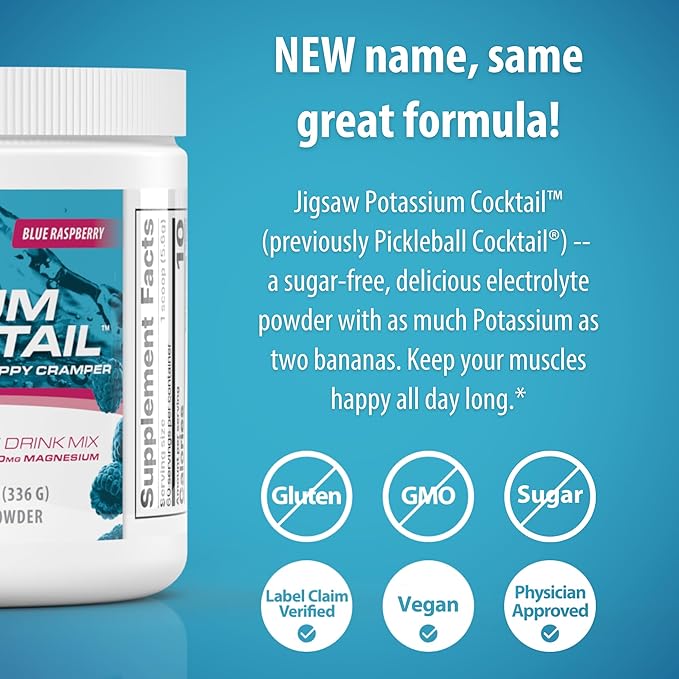 Jigsaw Health Bundle | Adrenal Cocktail 60 Servings (Jar) and Potassium Cocktail (Blue Raspberry) 60 Servings (Jar)