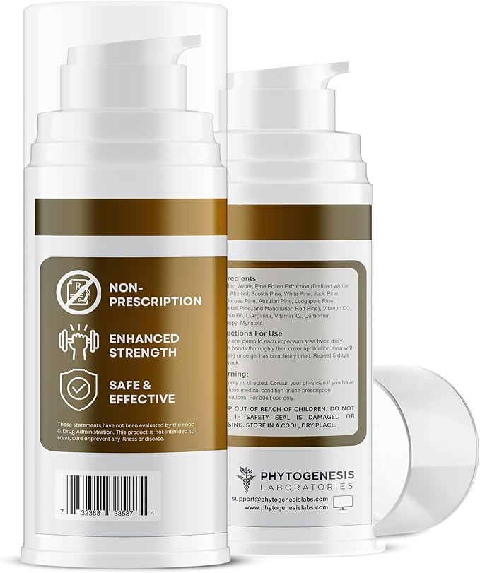 Enhanced Formula – Low T Support Gel – T Booster for Men – Muscle Recovery Energy Booster Healthy Aging – Now with Vitamins D3 K2 B6 and L-Arginine