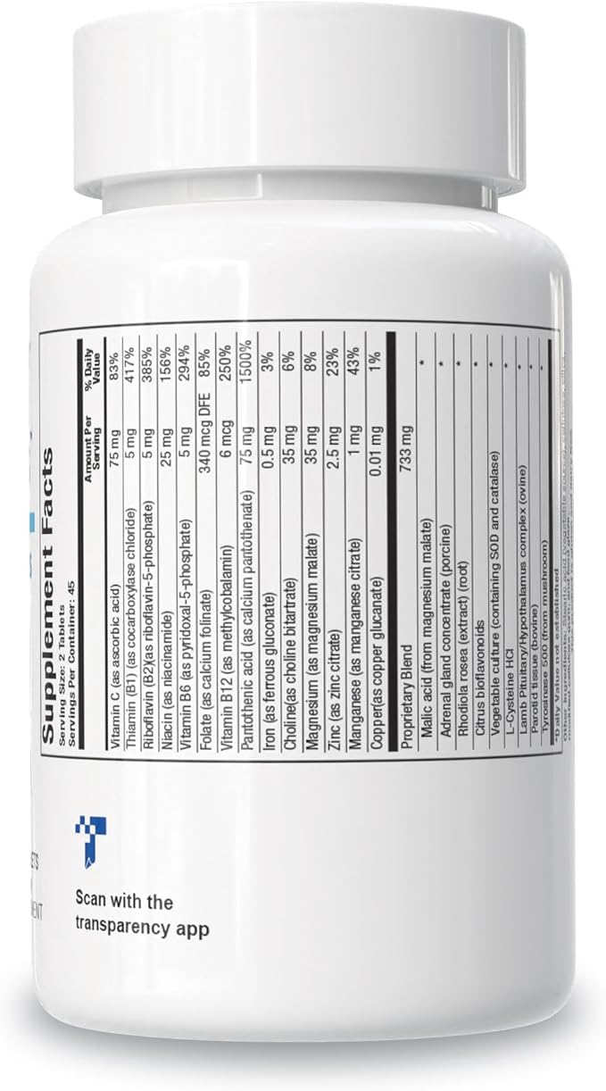 BIOTICS RESEARCH ADB5-Plus Support Healthy Adrenal Gland Function Support Cortisol Levels Positive Response to Stress Healthy Energy Levels 90 Tablets
